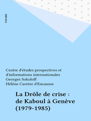 cover image of La Drôle de crise